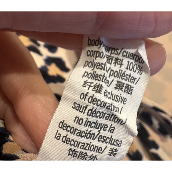 Victorias Secret Leopard Print Crop Top Backless Strappy Back Y2K Festival Small - Picture 5 of 6